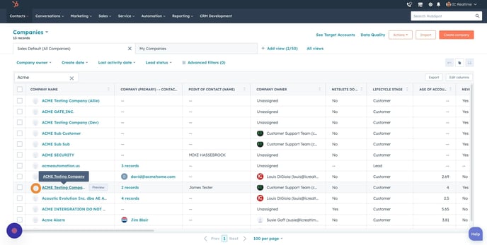 Accessing Company Records