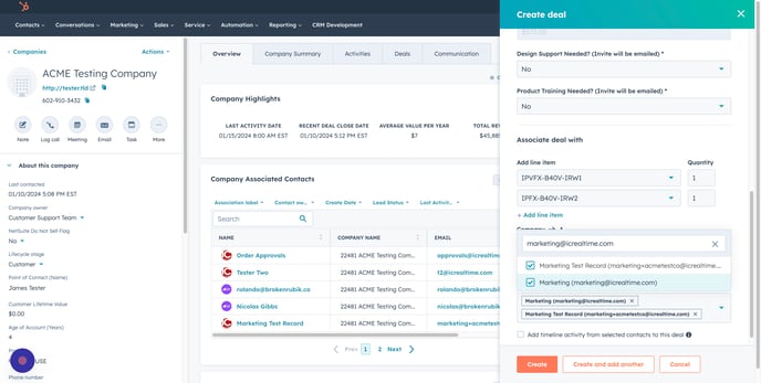 Associating Contacts